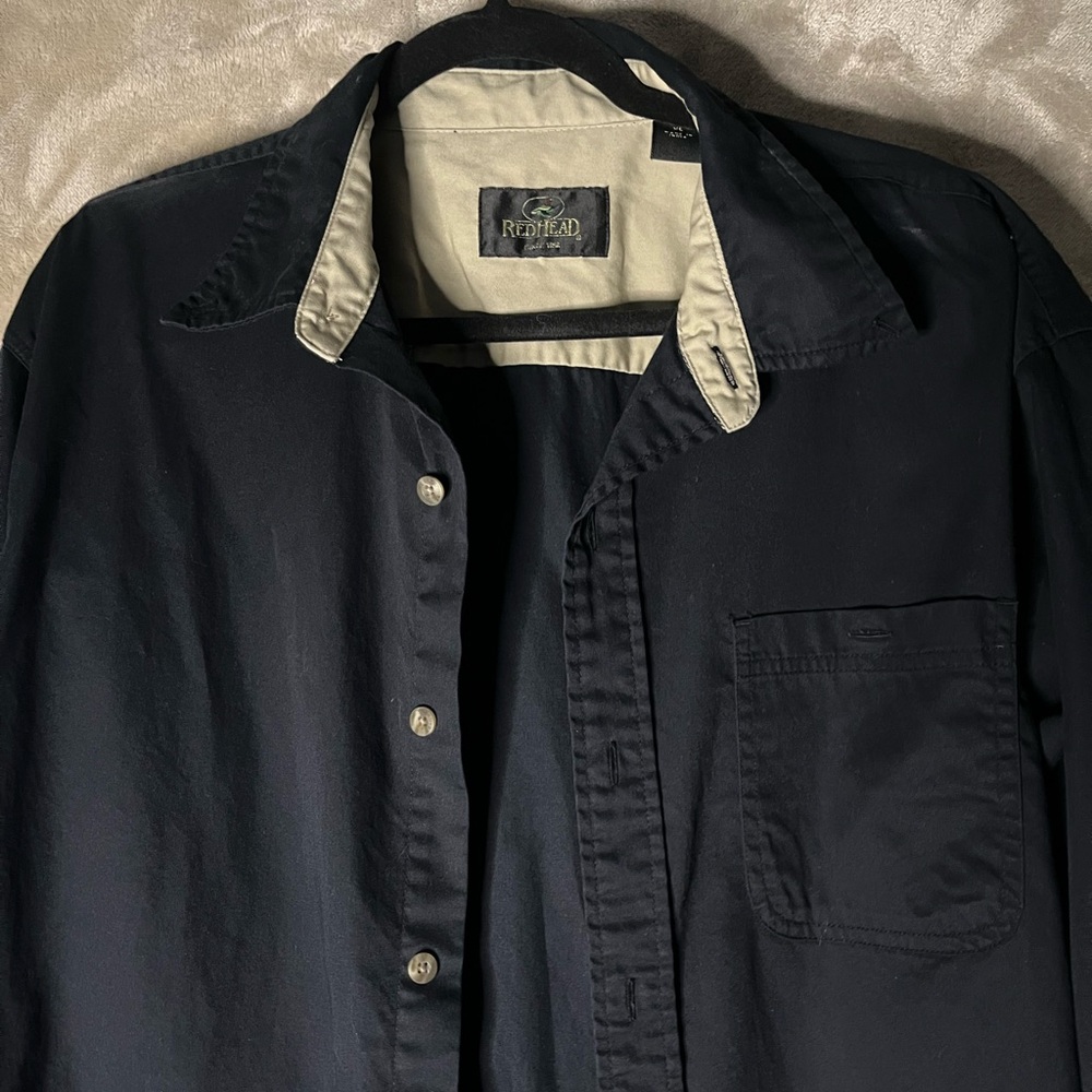 REDHEAD MEN’S LONG-SLEEVE BUTTON UP SHIRT - Picture 1 of 15